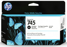 HP 745 WW 130-ml Photo Black DesignJet Ink Cartridge